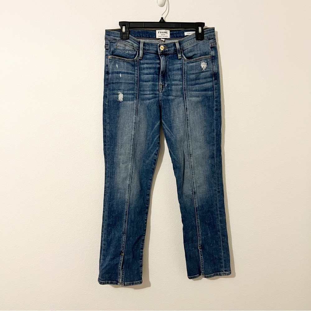 Frame Le High Straight Jeans Women's Sz 29 Distressed - Picture 2 of 9